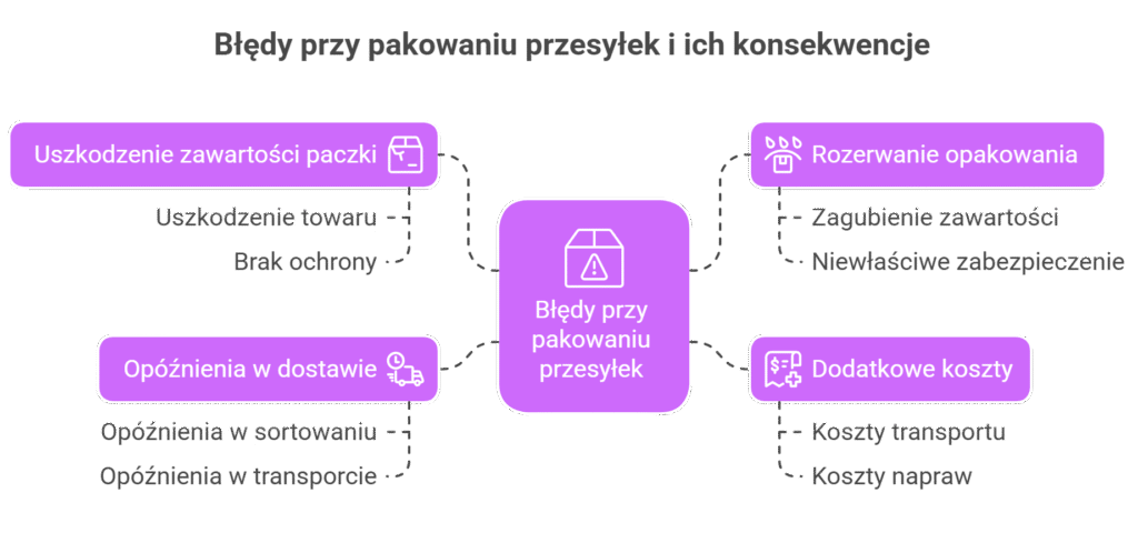 Najczęściej popełniane błędy przy pakowaniu przesyłek – jak ich unikać? 1 Bledy przy pakowaniu przesylek – czym skutkuja visual selection